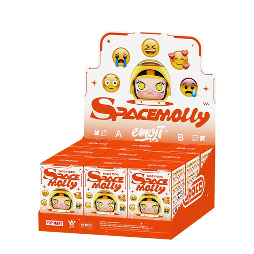 Load image into Gallery viewer, POP MART MEGA SPACE MOLLY 100% × emoji Series 1PC/9PCS POPMART Blind Box Action Figure Cute Toy
