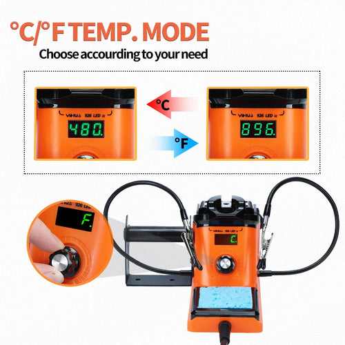 Load image into Gallery viewer, YIHUA 926LED-III Digital Electric Soldering Iron Kit with Helping Hands 960I Adjustable Temperature Portable Soldering Station
