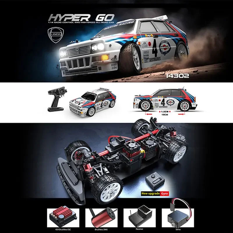 Hyper Go MJX 14301 14302 14303 1 / 14 4WD RC car 65 km / h brushless 2.4G remote control car off road high speed RC cars toys