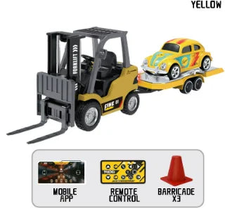 Load image into Gallery viewer, 1/64mini RC Cars Mobile Bluetooth remote control dual model Three speed adjustable alloy engineering vehicle toy kid RC car gift
