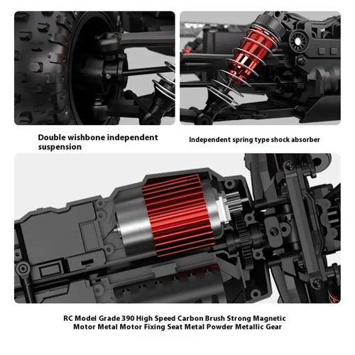 Load image into Gallery viewer, 1:16 4WD RC Car 60KM/H Or 36KM/H With LED 2.4G Remote Control Cars High Speed Drift Monster 4x4 Truck For Kids VS Wltoys 144001

