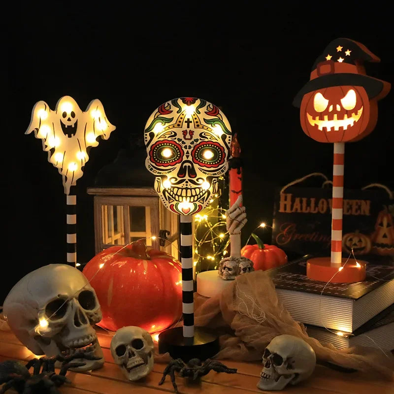 Halloween LED Night Light Pumpkin Ghost Ambiance Lights Battery Powered Waterproof