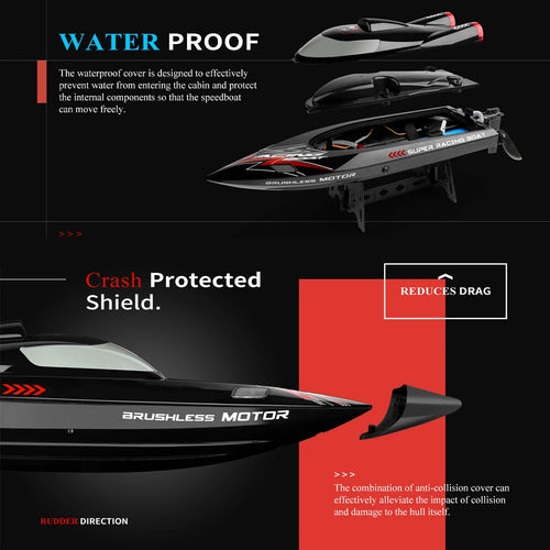 Load image into Gallery viewer, WLtoys WL916 WL912-A RC Boat 2.4Ghz 55KM/H 35KM/H High Speed Racing Watercraft Remote Control Speedboat Toys For Children

