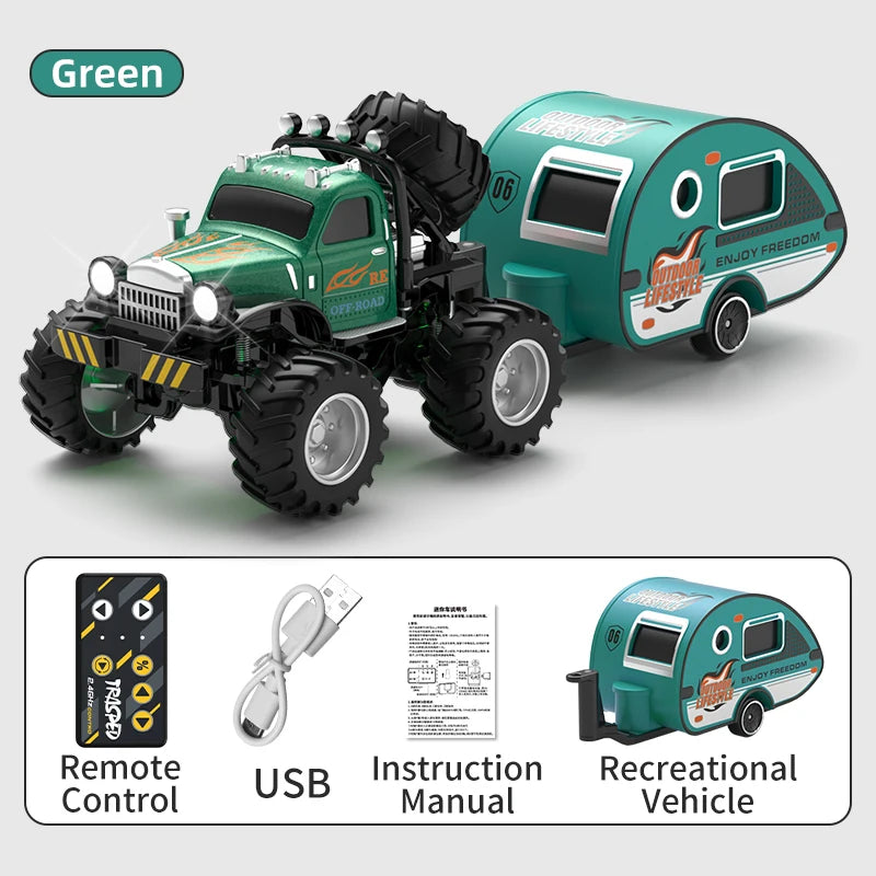 RC, New 1:64 Rc Car Mini 2.4Ghz City Road Handle High Speed Alloy All Terrain Remote Control Car Dual Control Children's Toys Gifts