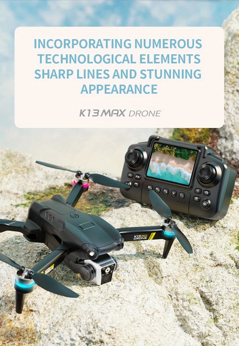 K13 MAX Aerial Drone, Featuring Powerful Drive From Brushless Motor and High-definition Dual Cameras - A New Year Gift
