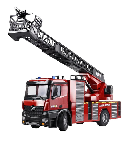 1:14 RC Engineering Car Huina 1561 22CH Large Scale Toy Fire Truck Full Scale Simulation Water Spraying Toys Adult Child Gifts
