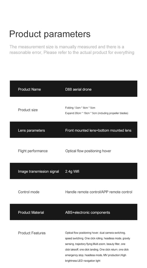 Load image into Gallery viewer, Xiaomi D88 Drone HD 8K Dual Camera Professional Aerial Photography Optical Flow Hovering Gesture Shooting Folding Quadcopter ﻿
