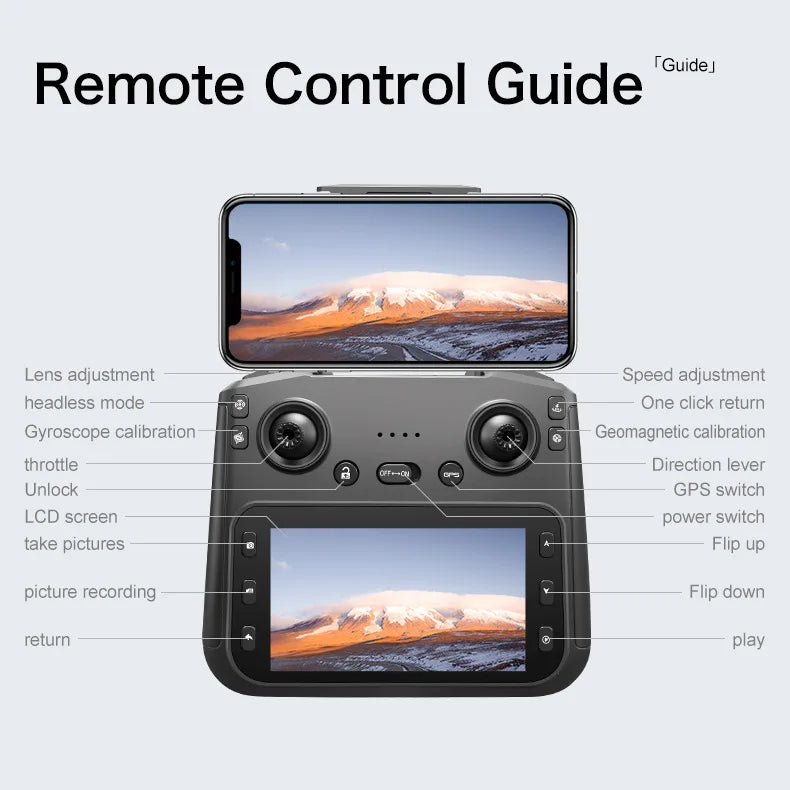 New S-X1 Quadcopter Drone: 4K Camera, 3-Axis Gimbal w/EIS, 5G GPS | Pro Aerial Photo Gift with Foldable Design