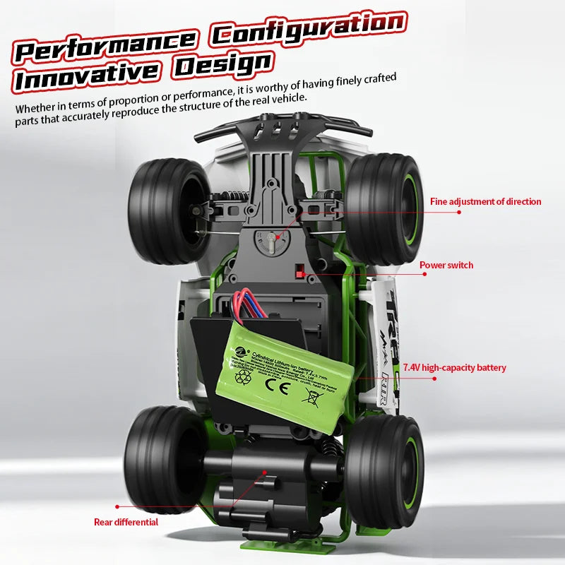 2026 New C35 1/18 4WD RC Car 30KM/H Offroad Monster Truck LED Headlights 2.4G Remote Control Car Outdoor Hobby Toy Gift For Kids