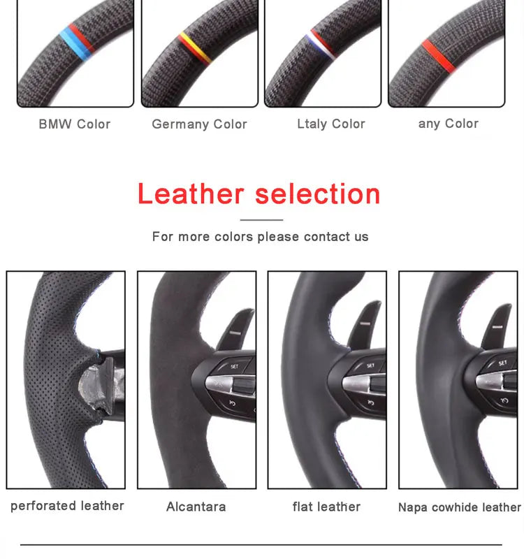 Carbon Bos Racing Wheel for Ford Steering Wheel Forged Carbon Fiber for Ford Xr6 Mk2 Ford Falcon Perforated Leather Car Handle