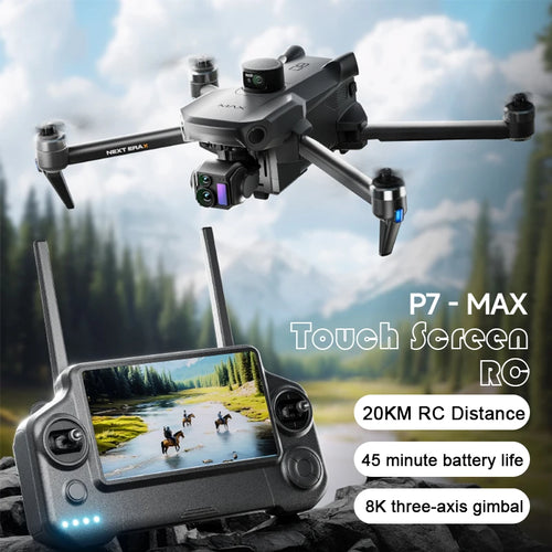Load image into Gallery viewer, P7 MAX High-end Professional GPS Drone 8K With Screen Remote Control 20km Digital Image Transmission Brushless RC Quadcopter Toy
