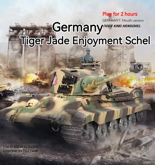 Load image into Gallery viewer, Henglong German Tiger King Remote-Controlled Tank 1/16 Metal Toy Car Professional Electric Tracked Off-Road Military Tank Model
