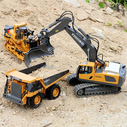 Load image into Gallery viewer, Remote Control Excavator Bulldozer Dump Truck Rc Car Toys Electric Engineering 2.4g High-Tech Vehicle Model Toys For Kids Gifts
