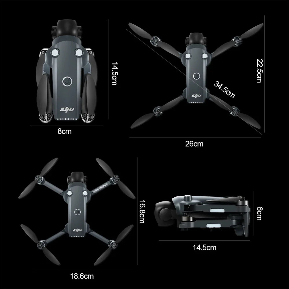 Original V988 Drone 8K HD Dual Camera Professional 5G WIFI FPV Remote control with large screen Foldable Quadcopter RC DronPlusX