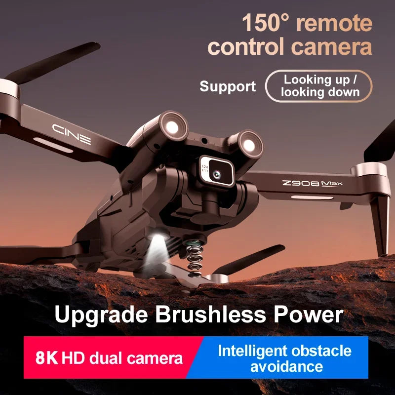 2025 New Z908 Pro /MAX 8K Drone ESC Professional 8K Dron Optical Flow Localization 3sided Obstacle Avoidance Quadcopter Toys