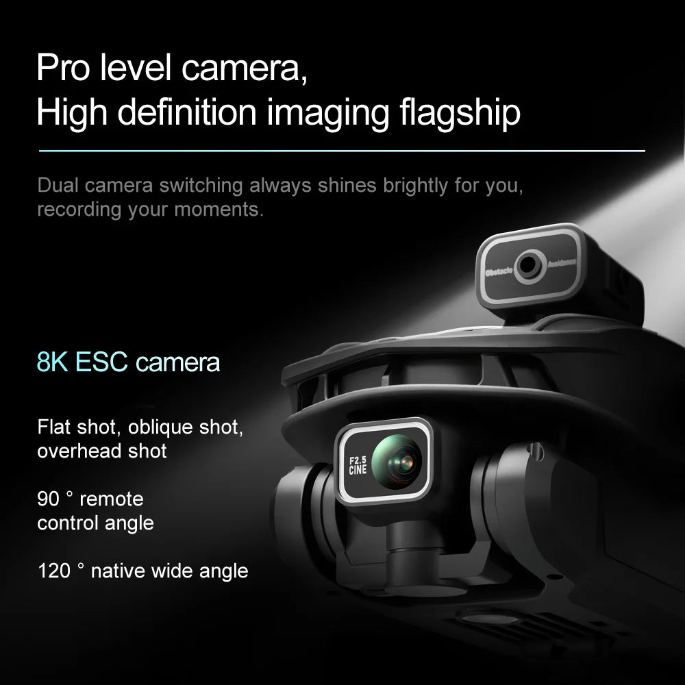 2025 New V168 Max Drone 8K Professional 5G GPS HD Dual Camera Photography 5KM Brushless Foldable Large Screen RC Quadcopter Toys