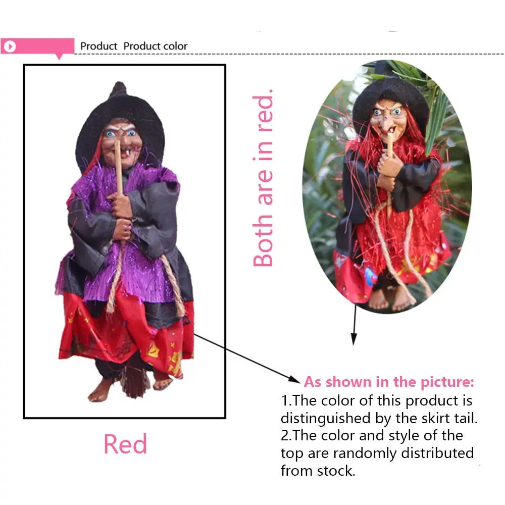 New DIY Decoration Doll Ornaments Halloween Decorate Props Ghost Festival Hanging Doll Witch Figurine Witch Pendant