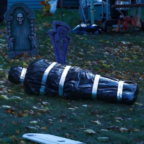 Load image into Gallery viewer, 150cm/5ft Hanging Corpse Dead Victim Props, Scary Haunted Creepy House Halloween Decorations, Outdoor Halloween Yard Decorations
