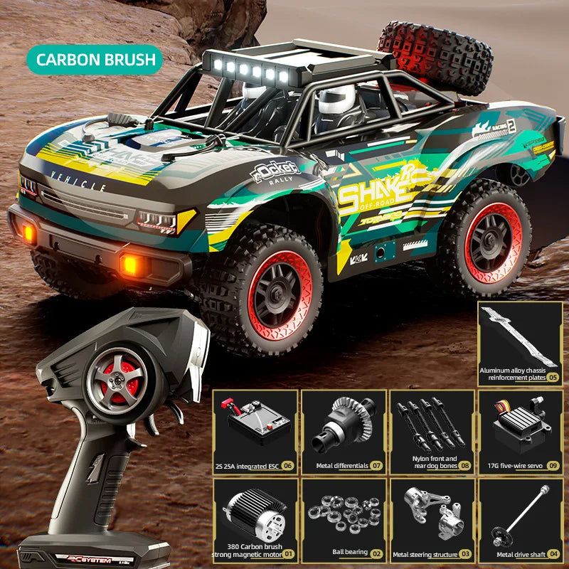 Jjrc C8820 Carbon Brush Full Scale Remote Control Car 4wd Short Truck Off-Road Professional Racing High-Speed Car Adult Rc Toys