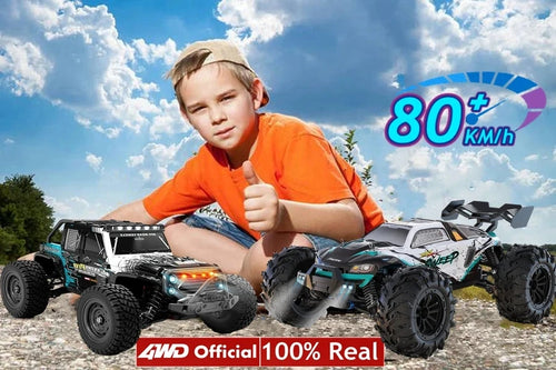 Load image into Gallery viewer, 1:16 80km/h Brushless RC Drift Car With LED Lights 4WD Electric High Speed Racing Remote Control Monster Truck for Kids Adults
