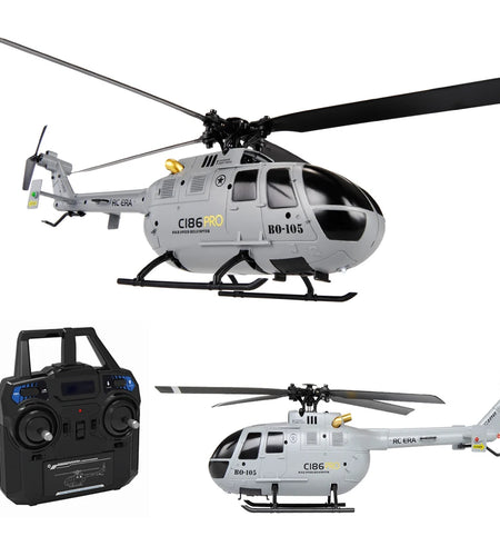 C186 Pro B105 2.4G RTF RC Helicopter 4 Ppropellers 6 Axis Electronic Gyroscope for Stabilization Remote Control Hobbies Toys