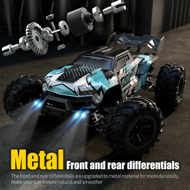 WLtoys 1:16 70KM/H  4WD RC Car With LED Remote Control Cars High Speed Drift Monster Truck for Kids VS 144001 Toys