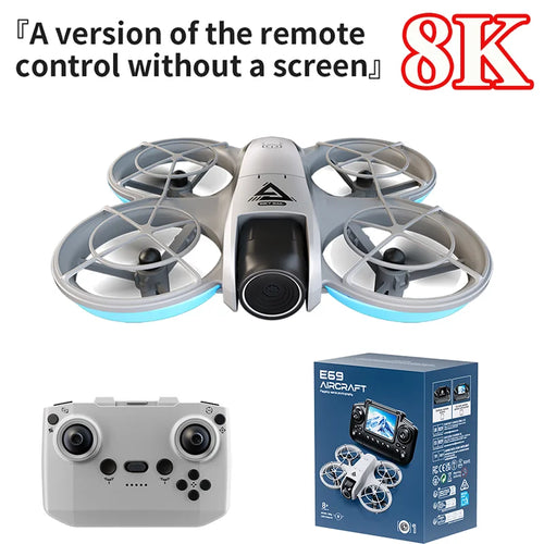 Load image into Gallery viewer, E69 Mini RC Drone 8K HD Camera With LED 5G FPV WiFi Remote Control Aircraft Obstacle Avoidance Quadcopter For Adult Boy Toy Gift
