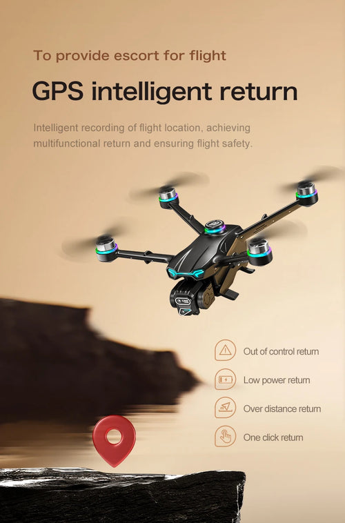 Load image into Gallery viewer, New GT6 Drone 8K Professional HD Dual Camera GPS Smart Return 5G WIFI Obstacle Avoidance Brushless Foldable Quadcopter Dron

