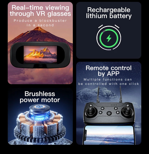 Load image into Gallery viewer, 2025 New H21 VR Drone 4K HD Professional 90° ESC Camera Brushless motor Optical flow hovers Quadcopter Drones Gifts Toys
