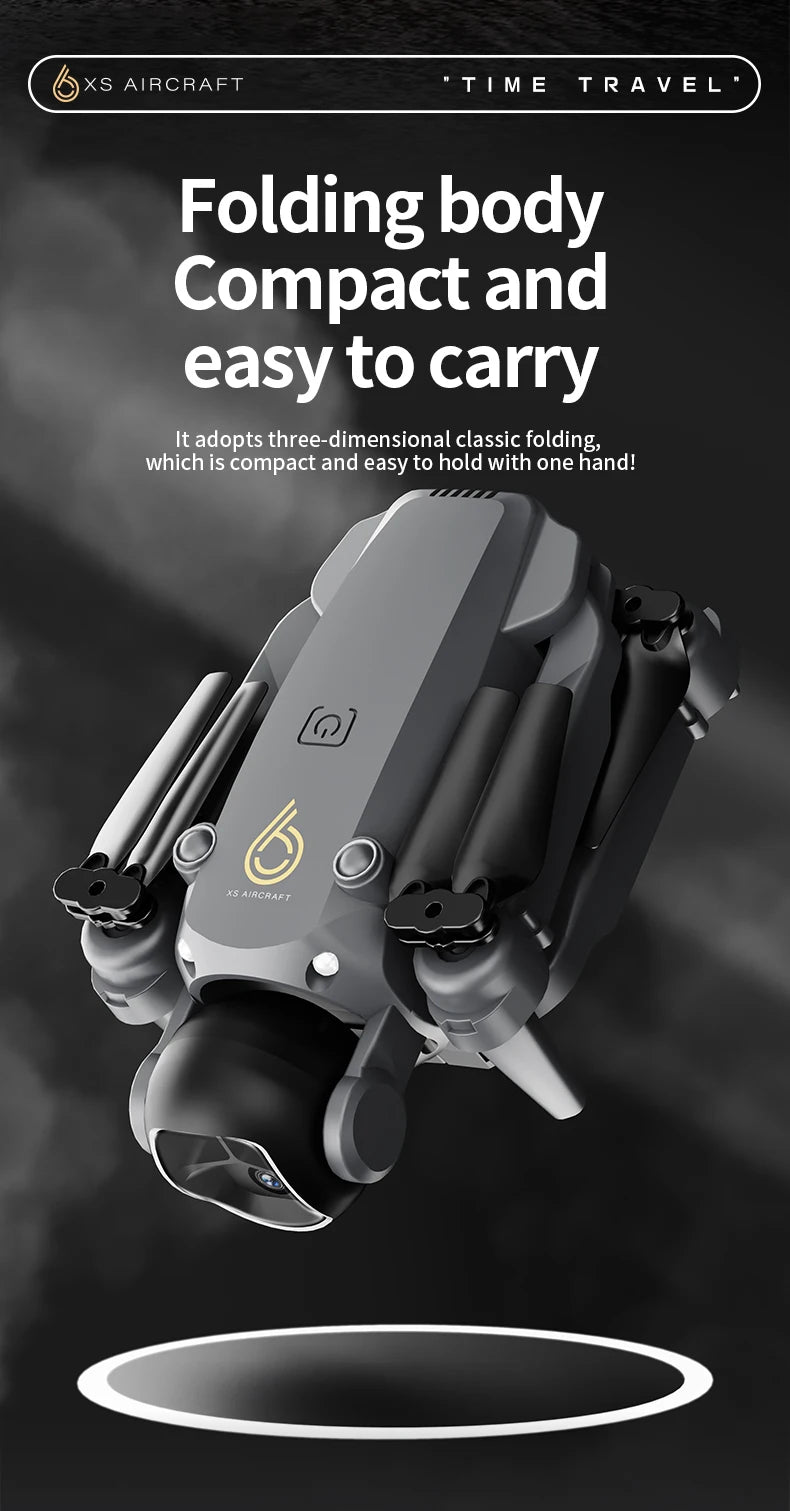 XS6 RC Mini Drone 8K HD Dual Camera 360° Obstacle Avoidance Optical Flow Indoor Outdoor Quadcopter Toys For Kids Birthday Gift