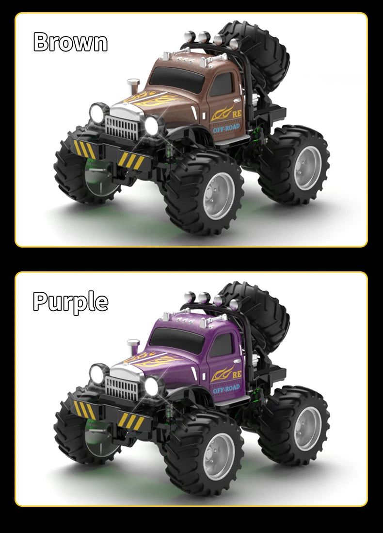 RC, New 1:64 Rc Car Mini 2.4Ghz City Road Handle High Speed Alloy All Terrain Remote Control Car Dual Control Children's Toys Gifts