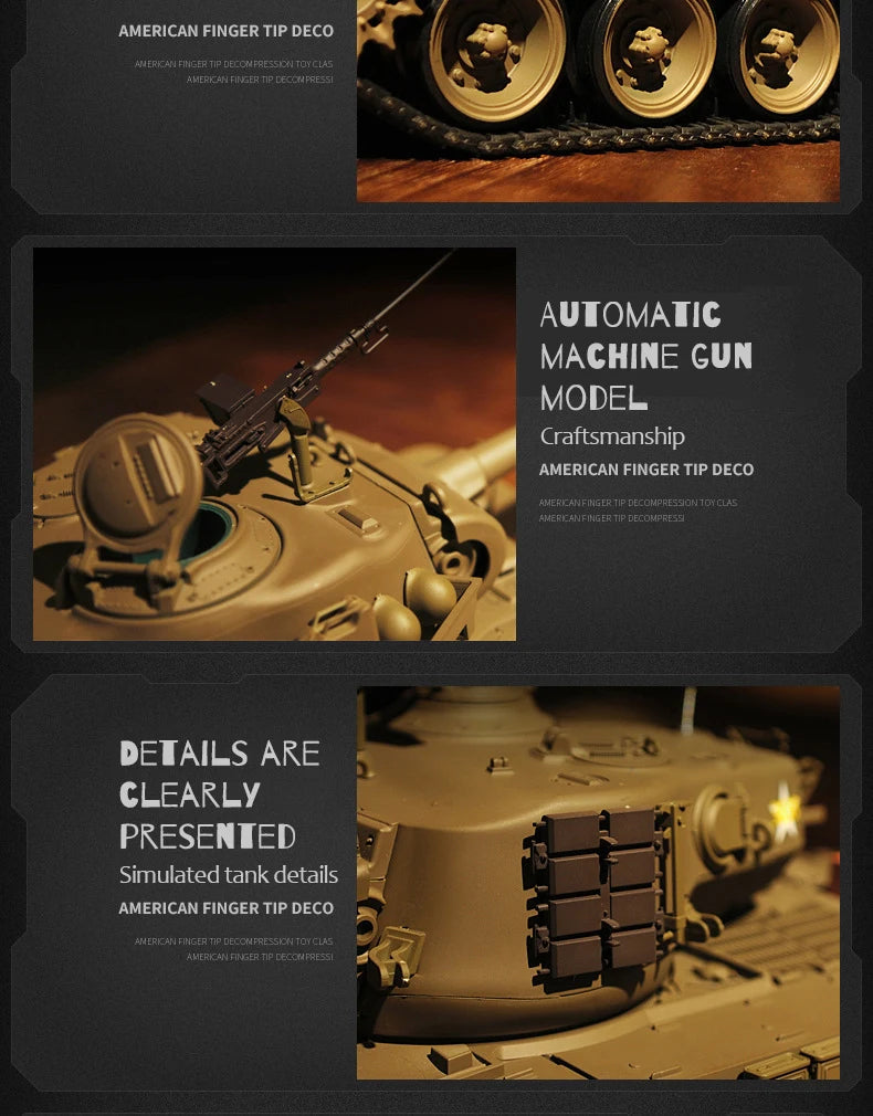 1:16 Henglong 3838-1 American M26 Pershing Heavy Tank RC Model  Metal Tank Simulation Model Remote Control Athletic Toys