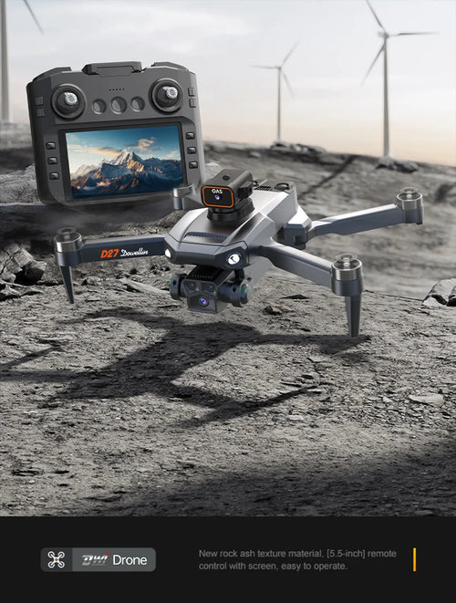 Load image into Gallery viewer, D27 upgraded version with screen LCD RC drone GPS professional aerial photography long endurance intelligent aircraf

