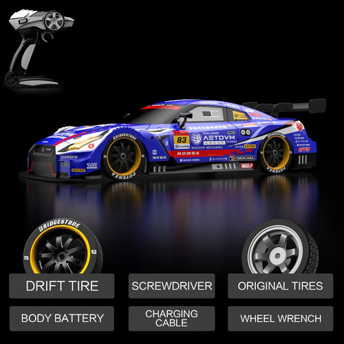 Load image into Gallery viewer, Rc Car 4WD Drift Racing 2.4G Dual Motors 40km/H 40 Minutes Long Battery Life 1:16 GTR Remote Control Car Outdoor Racing Car Toys
