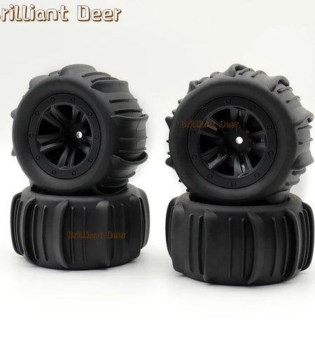 4PCS 85mm 12mm Hex Rubber Tires Wheels for SCY 16101 16102 16103 Pro MJX Hyper Go 14210 16210 1/14 1/16 RC Monster Truck Upgrade