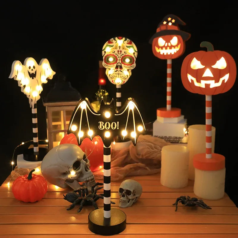 Halloween LED Night Light Pumpkin Ghost Ambiance Lights Battery Powered Waterproof