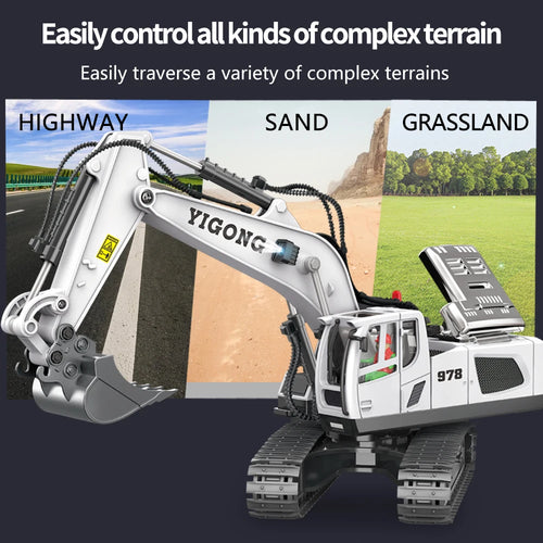 Load image into Gallery viewer, Remote Control Excavator Bulldozer Dump Truck Rc Car Toys Electric Engineering 2.4g High-Tech Vehicle Model Toys For Kids Gifts
