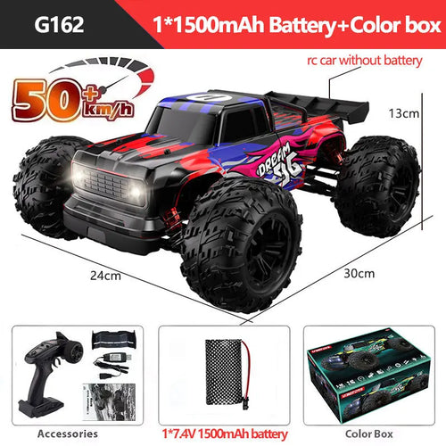 Load image into Gallery viewer, 1:16 4WD RC Car 60KM/H Or 36KM/H With LED 2.4G Remote Control Cars High Speed Drift Monster 4x4 Truck For Kids VS Wltoys 144001

