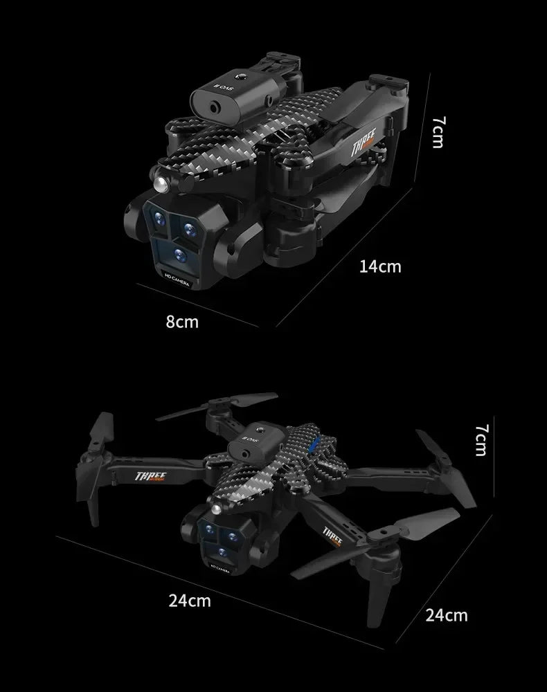 New K10Max Mini Drone 4K Professinal Three Camera Wide Angle Optical Flow Localization Four-way Obstacle Avoidance RC Quadcopter
