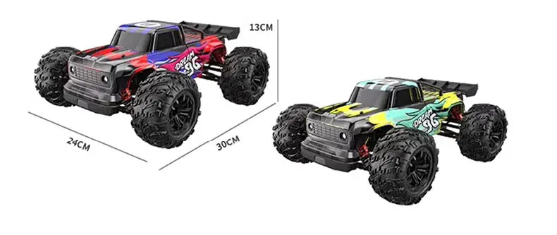1:16 4WD RC Car 60KM/H Or 36KM/H With LED 2.4G Remote Control Cars High Speed Drift Monster 4x4 Truck For Kids VS Wltoys 144001