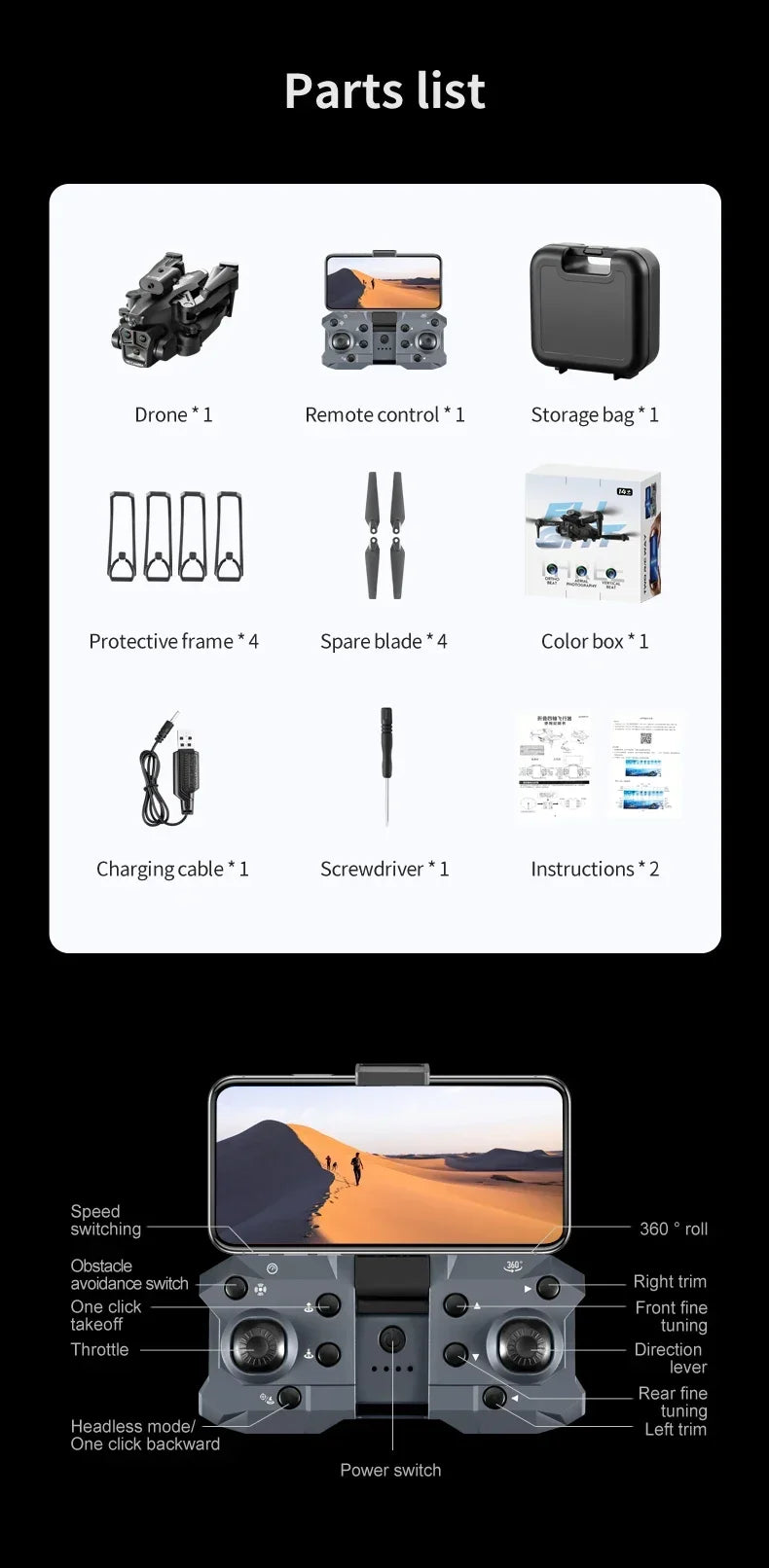 New K10Max Mini Drone 4K Professinal Three Camera Wide Angle Optical Flow Localization Four-way Obstacle Avoidance RC Quadcopter