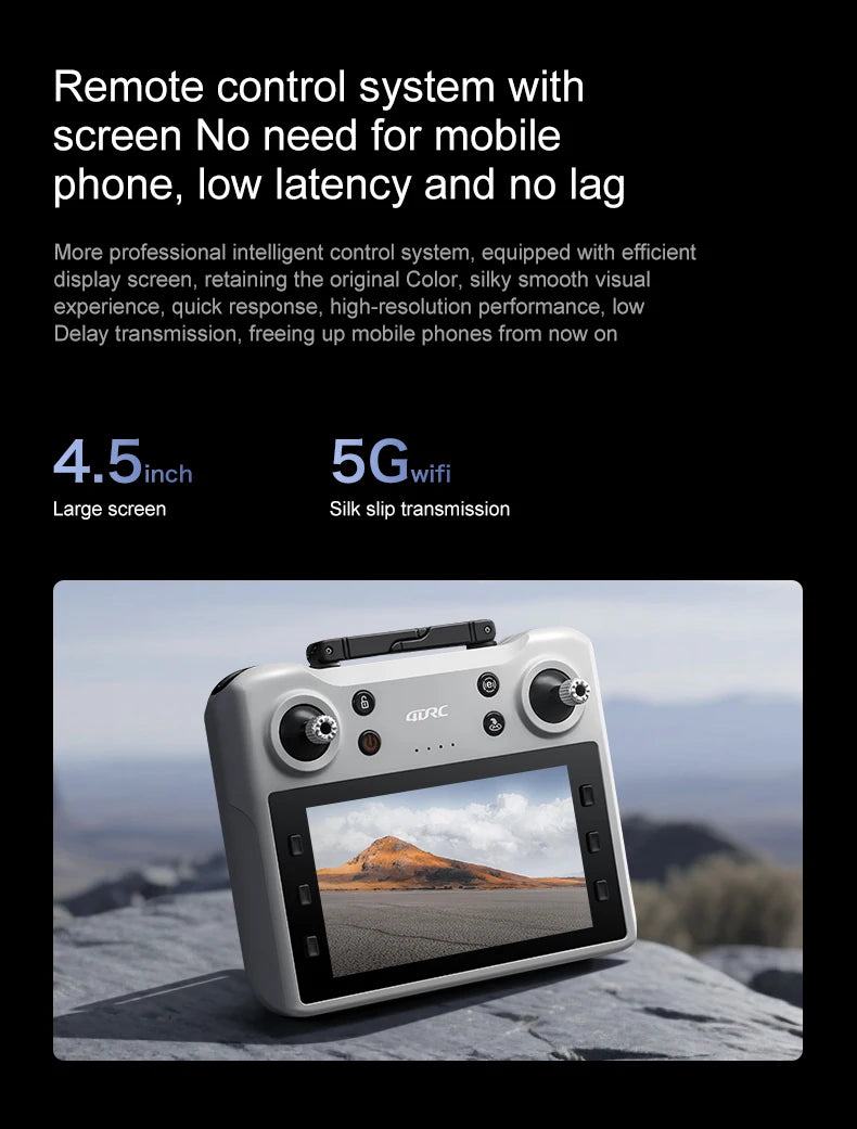 Professional Aerial GPS Return Large Screen FPV RC Drone 8K Auto Spray Optical Flow Obstacle Avoidance Remote Control Quadcopter