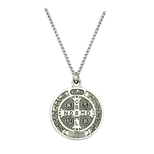 Load image into Gallery viewer, Catholic Saint Benedict Medallion Pendant Necklace Alloy San Benito Collares Choker Necklaces Creativity Gift Wholesale
