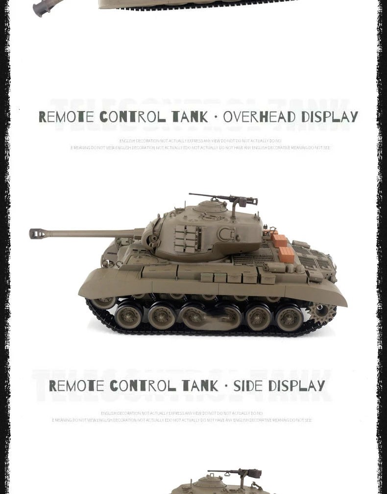 1:16 Henglong 3838-1 American M26 Pershing Heavy Tank RC Model  Metal Tank Simulation Model Remote Control Athletic Toys