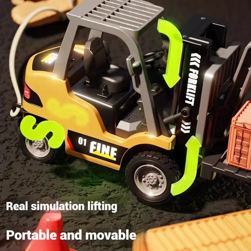 Load image into Gallery viewer, 1/64mini RC Cars Mobile Bluetooth remote control dual model Three speed adjustable alloy engineering vehicle toy kid RC car gift
