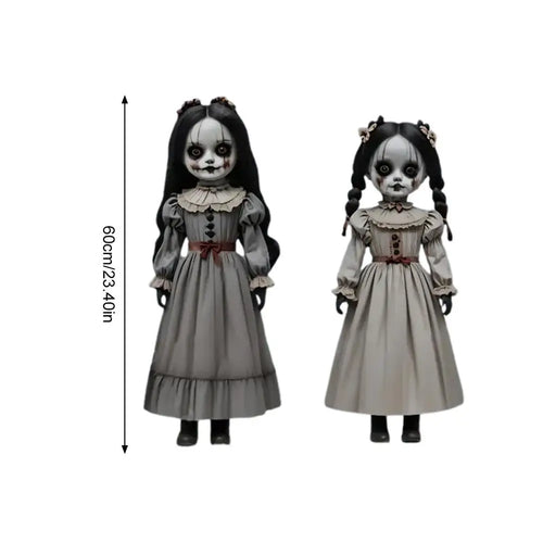 Load image into Gallery viewer, 2pcs Halloween Ghost Doll Ground Insertion Decoration Horror Style Outdoor Courtyard Logo Decoration
