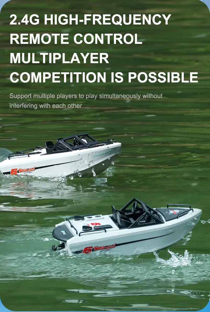 Toy Boat 1/12 Remote Control Go Kart 2.4G High-Speed Vortex Spray Brushless Water Electric Cool Boy Ship Model