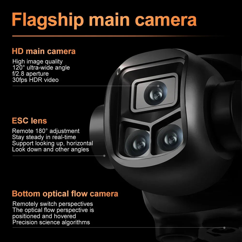 Original V988 Drone 8K HD Dual Camera Professional 5G WIFI FPV Remote control with large screen Foldable Quadcopter RC DronPlusX