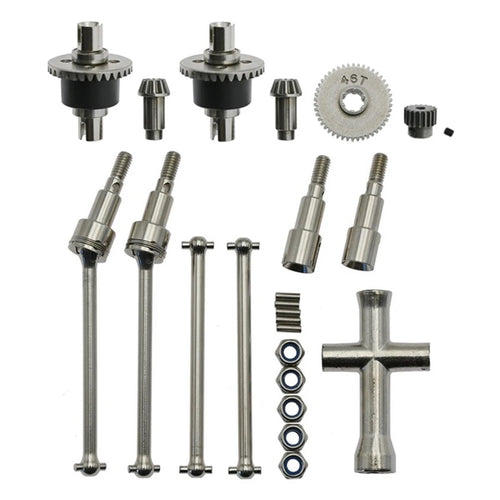 Load image into Gallery viewer, Metal Differential and Drive Shaft Set for SCY 16101 16102 16103 16201 Pro 1/16 Brushless RC Car Upgrades Parts
