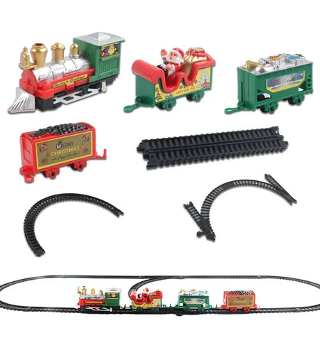 Christmas Train Set Assemble Railway Tracks Toys Decor Christmas Tree Train Gift Toy For Kids Birthday Party Gift Christmas Gift